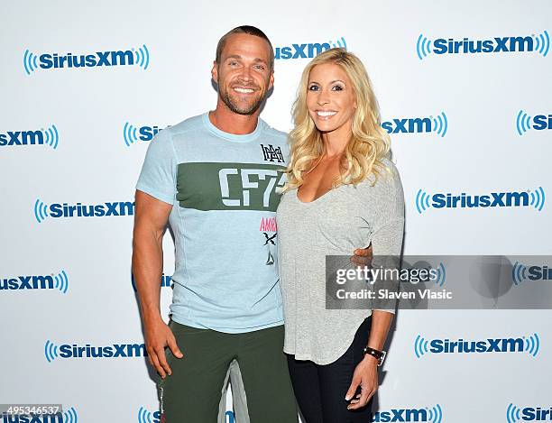 Chris Powell and Heidi Powell of ABC's "Extreme Weight Loss" visit SiriusXM Studios on June 2, 2014 in New York City.