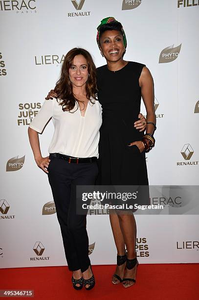 Audrey Dana and Imany attend the Paris Premiere of 'Sous Les Jupes Des Filles' film at Cinema UGC Normandie on June 2, 2014 in Paris, France.