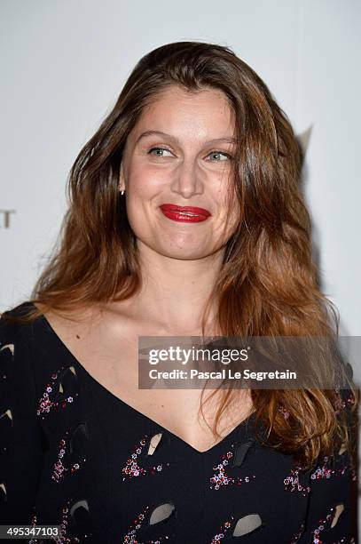 Laetitia Casta attends the Paris Premiere of 'Sous Les Jupes Des Filles' film at Cinema UGC Normandie on June 2, 2014 in Paris, France.