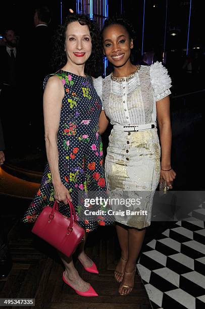 Actors Bebe Neuwirth and Anika Noni Rose attend the 2014 Tony Honors Cocktail Party at the Paramount Hotel on June 2, 2014 in New York City.