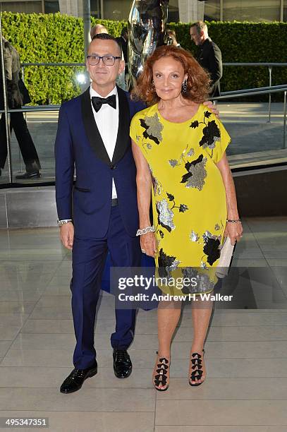 President Steven Kolb and designer Diane Von Furstenberg attend the 2014 CFDA fashion awards at Alice Tully Hall, Lincoln Center on June 2, 2014 in...