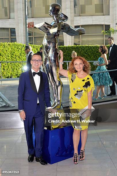 President Steven Kolb and designer Diane Von Furstenberg attend the 2014 CFDA fashion awards at Alice Tully Hall, Lincoln Center on June 2, 2014 in...