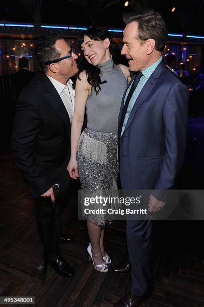Michael Mayer, Lena Hall and Bryan Cranston attend the 2014 Tony Honors Cocktail Party at the Paramount Hotel on June 2, 2014 in New York City.