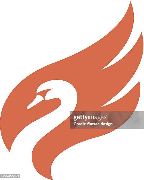 swan logo - swan stock illustrations