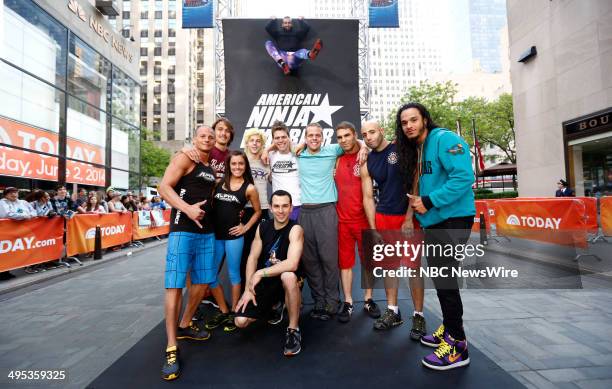 American Ninja Warrior contestants Brent Steffensen, Rob Moravsky, Kacy Catanzaro, Jamie L. Rahn, Joe Moravsky, Brian Wilczewski, Chris Wilczewski,...