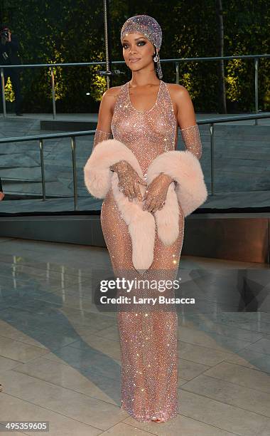 Rihanna attends the 2014 CFDA fashion awards at Alice Tully Hall, Lincoln Center on June 2, 2014 in New York City.