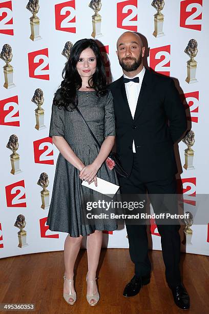 Salome Lelouch and Mikael Chirinian attend the 26th Molieres Awards Ceremony at Folies Bergere on June 2, 2014 in Paris, France.