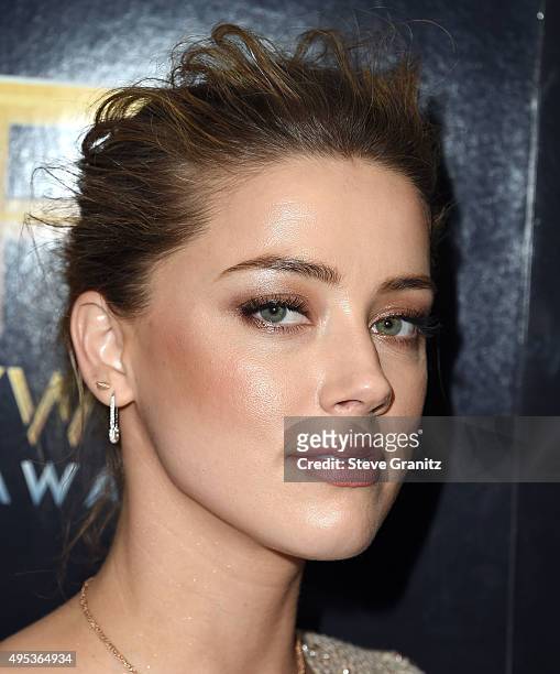 Amber Heard poses at the 19th Annual Hollywood Film Awardsat The Beverly Hilton Hotel on November 1, 2015 in Beverly Hills, California.