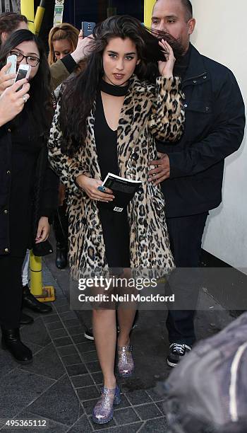 Lauren Jauregui from Fifth Harmony seen at Capital Radio on November 2, 2015 in London, England.