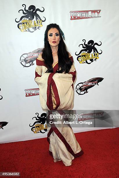 Actress Mandy Amano attends the red carpet premiere of 'Nobility' on Day Two of Stan Lee's Comikaze Expo held at Los Angeles Convention Center on...