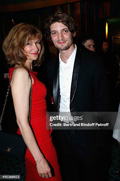 Florence Pernel and Niels Schneider attend the 26th Molieres Awards Ceremony at Folies Bergere on June 2, 2014 in Paris, France.