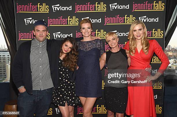 Actors Ethan Suplee, Dylan Gelula, Missi Pyle, Jaime Pressly and Nora Kirkpatrick attend "Jennifer Falls" series premiere on June 2, 2014 in New York...