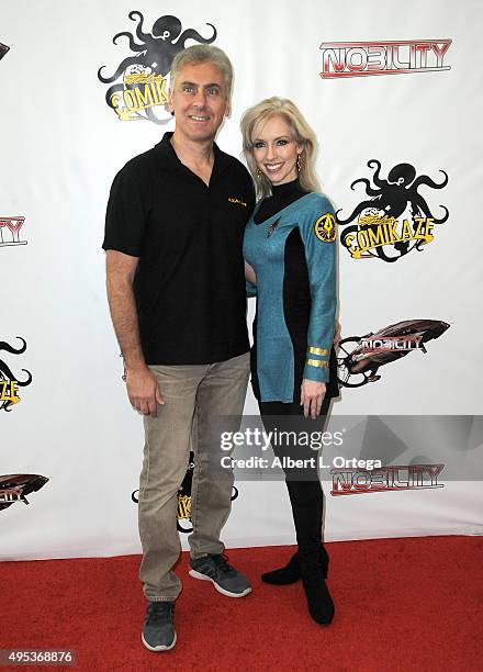 Producer Alec Peters and actress Diana Kingsbury attend the red carpet premiere of 'Nobility' on Day Two of Stan Lee's Comikaze Expo held at Los...