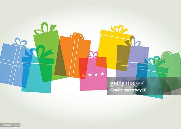 ilustraciones, imágenes clip art, dibujos animados e iconos de stock de caja de regalo-presente - envuelto