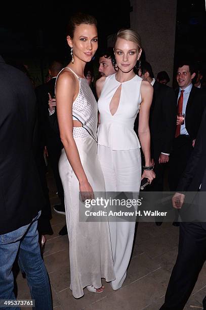 Models Karlie Kloss and Jessica Stam attend the 2014 CFDA Fashion Awards at Alice Tully Hall, Lincoln Center on June 2, 2014 in New York City.