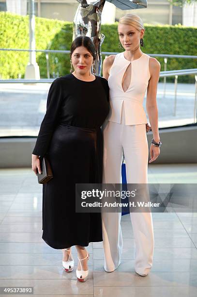 Designer Sofia Sizzi and model Jessica Stam attend the 2014 CFDA fashion awards at Alice Tully Hall, Lincoln Center on June 2, 2014 in New York City.