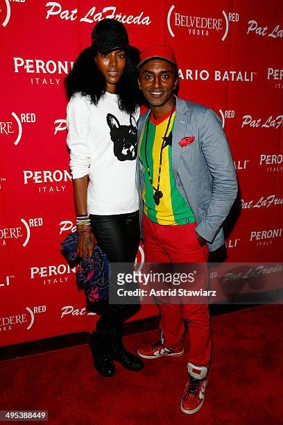 Chef Marcus Samuelsson and wife Maya Haile attend The Launch Of EAT . DRINK . SAVE LIVES at Eataly Birreria on June 2, 2014 in New York City.