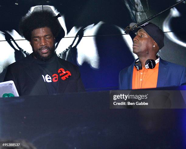 Questlove and Grandmaster Flash perform at the "Power" screening after party on June 2, 2014 in New York City.