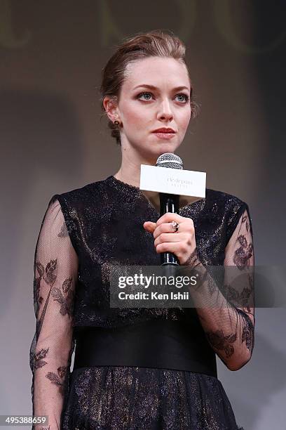 Actress Amanda Seyfried attends 'Cle de peau BEAUTE 2014' promotional event at the Ritz Carlton Tokyo on June 2, 2014 in Tokyo, Japan.