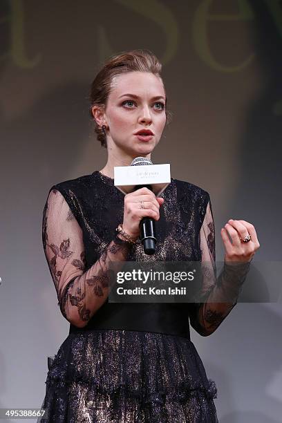 Actress Amanda Seyfried attends 'Cle de peau BEAUTE 2014' promotional event at the Ritz Carlton Tokyo on June 2, 2014 in Tokyo, Japan.