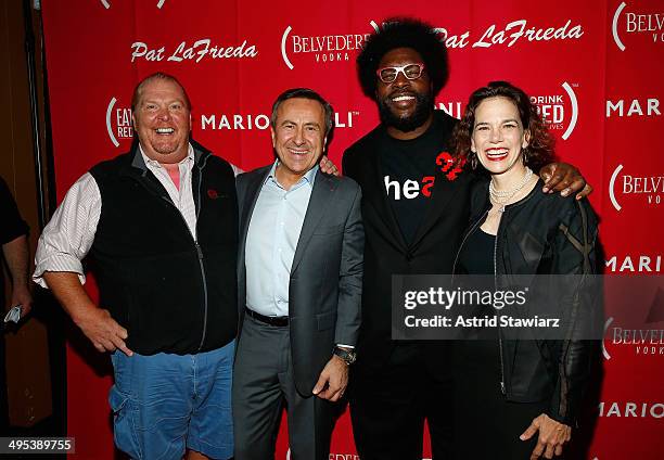 Chef Mario Batali, Chef Daniel Boulud, Questlove and Editor-in-chief of Food & Wine Dana Cowin attend The Launch Of EAT . DRINK . SAVE LIVES at...