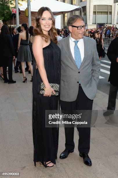 Actress Olivia Wilde and designer Stuart Weitzman attends the 2014 CFDA fashion awards at Alice Tully Hall, Lincoln Center on June 2, 2014 in New...