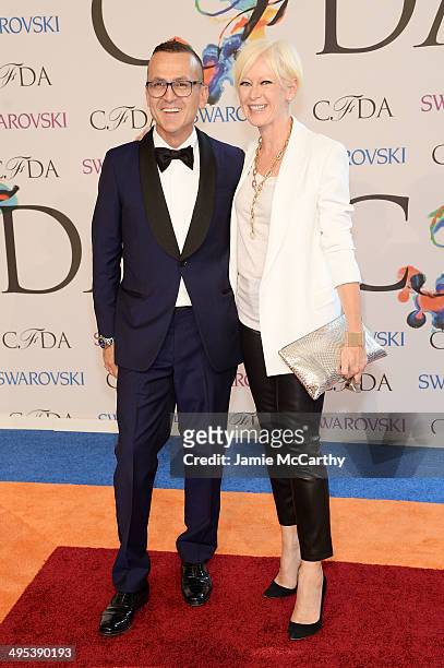 Steven Kolb and Editor-in-Chief at Cosmopolitan Joanna Coles attend the 2014 CFDA fashion awards at Alice Tully Hall, Lincoln Center on June 2, 2014...