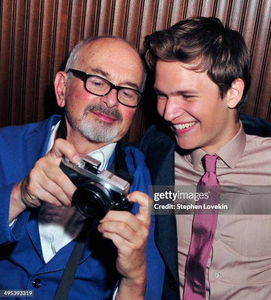 Photographer Arthur Elgort and actor Ansel Elgort attend "The Fault In Our Stars" premiere after party at The Royalton Hotel on June 2, 2014 in New...