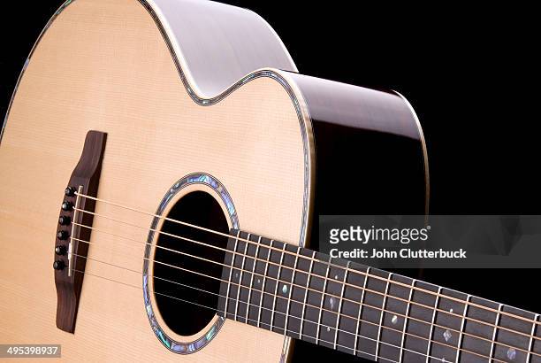 guitar with paua abalone inlay - paua stock-fotos und bilder