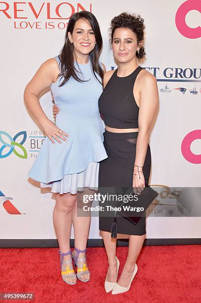 Actors Abbi Jacobson and Ilana Glazer attend Elton John AIDS Foundation's 14th Annual An Enduring Vision Benefit at Cipriani Wall Street on November...