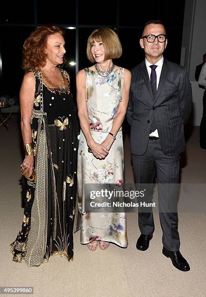 Designer Diane von Furstenberg, Vogue Editor-in-chief Anna Wintou, and CFDA President Steven Kolb attend the 12th annual CFDA/Vogue Fashion Fund...