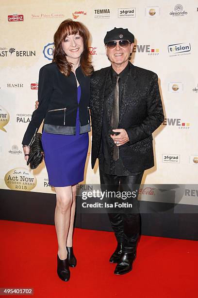 Gabi Meine and Klaus Meine attend the 1st Act Now Jugend Award at Friedrichstadt-Palast on November 2, 2015 in Berlin, Germany.