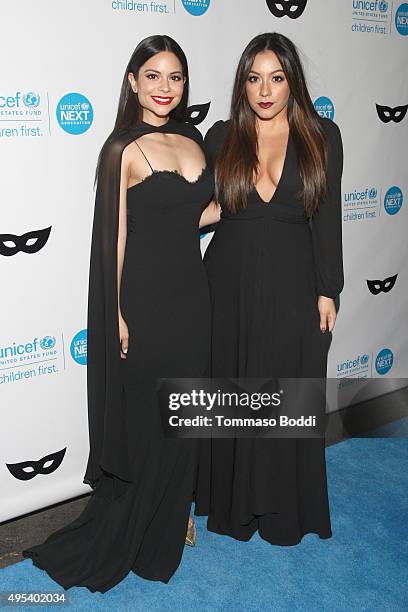 Actress Melissa Carcache and Stephanie Carache at the UNICEF Next Generation Third Annual UNICEF Black & White Masquerade Ball benefiting UNICEF's...