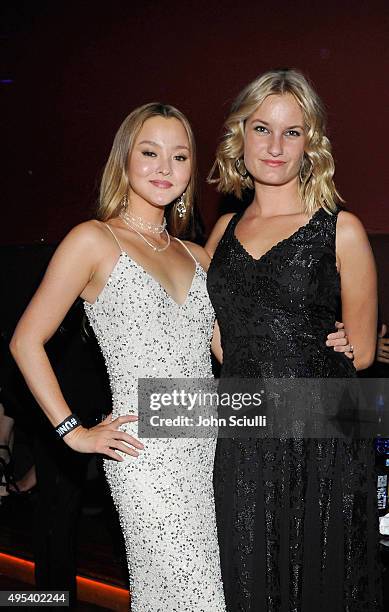 Actress Devon Aoki and Alexandra Jackson at the UNICEF Next Generation Third Annual UNICEF Black & White Masquerade Ball benefiting UNICEF's...