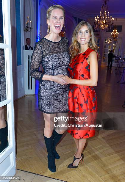 Monica Ivancan and Cathy Hummels attend the Deichmann Shoe Step Of The Year Award at Hotel Atlantic Kempinski on November 2, 2015 in Hamburg, Germany.