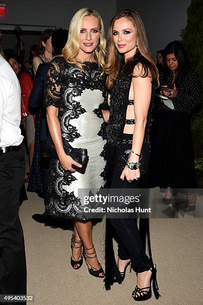 Designers Keren Craig and Georgina Chapman of Marchesa attend the 12th annual CFDA/Vogue Fashion Fund Awards at Spring Studios on November 2, 2015 in...