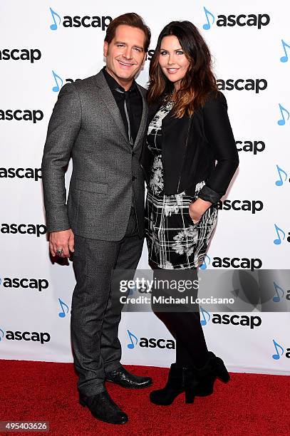 Singer-songwriter Jerrod Niemann and Morgan Petek attend the 53rd annual ASCAP Country Music awards at the Omni Hotel on November 2, 2015 in...