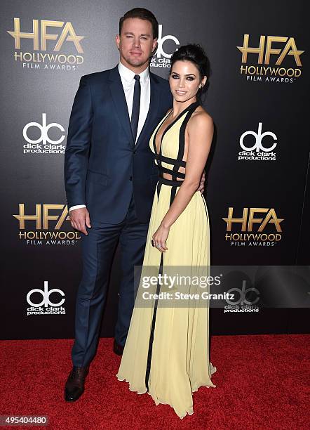 Channing Tatum and Jenna Dewan-Tatum arrives at the 19th Annual Hollywood Film Awards at The Beverly Hilton Hotel on November 1, 2015 in Beverly...