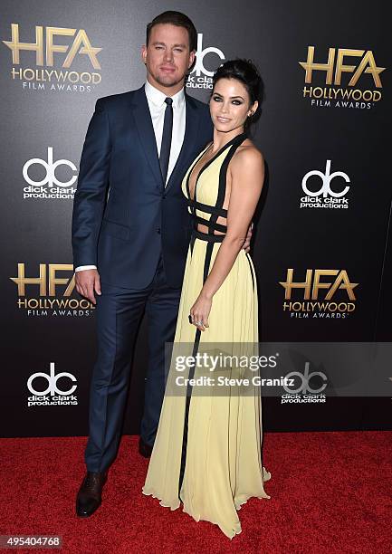 Channing Tatum and Jenna Dewan-Tatum arrives at the 19th Annual Hollywood Film Awards at The Beverly Hilton Hotel on November 1, 2015 in Beverly...