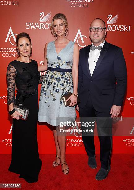 President of Accessories Council Karen Giberson, Ivanka Trump, and Chairman of the Accessories Council Frank Zambrelli attend 19th Annual Accessories...