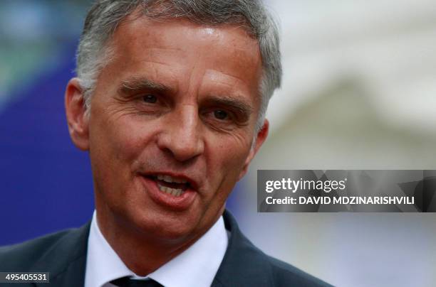 Swiss President and Foreign Minister Didier Burkhalter, who is also chairman of the Organisation for Security and Co-operation in Europe , speaks to...