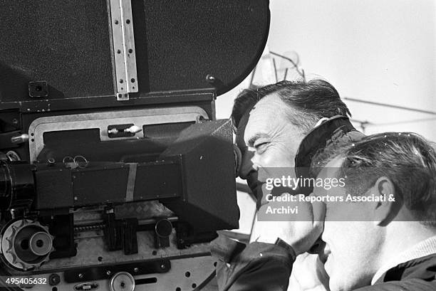 The director David Lean on the set of the film Doctor Zhivago. 1965