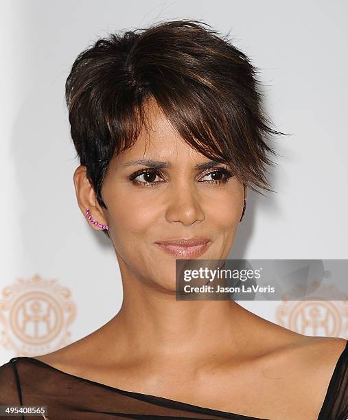 Actress Halle Berry poses in the press room at the 2014 Huading Film Awards at The Montalban on June 1, 2014 in Hollywood, California.