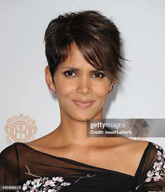 Actress Halle Berry poses in the press room at the 2014 Huading Film Awards at The Montalban on June 1, 2014 in Hollywood, California.