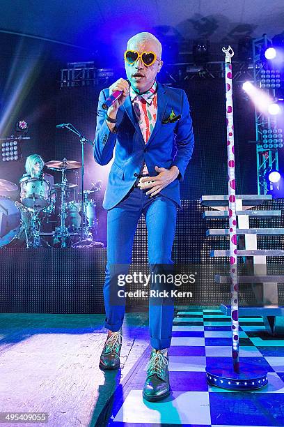 Vocalist/musician Tyler Glenn of Neon Trees performs in concert at Stubb's Bar-B-Q on June 2, 2014 in Austin, Texas.