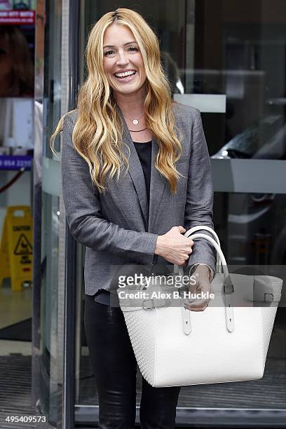 Cat Deeley seen leaving the ITV Studios after an appearance on 'Lorraine' on June 3, 2014 in London, England.