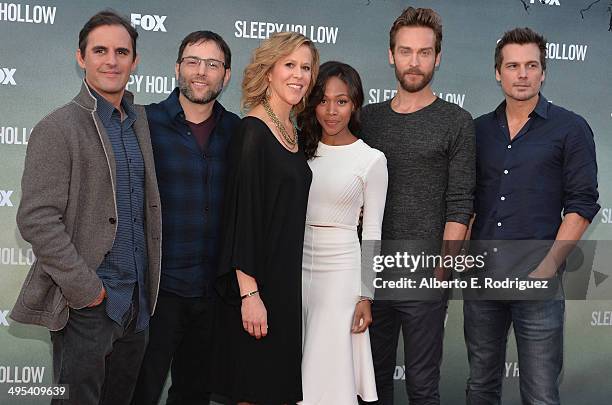 Executive producers Roberto Orci, Mark Goffman, Heather Kadin, actors Nicole Beharie, Tom Mison and executive producer Len Wiseman arrive to a...