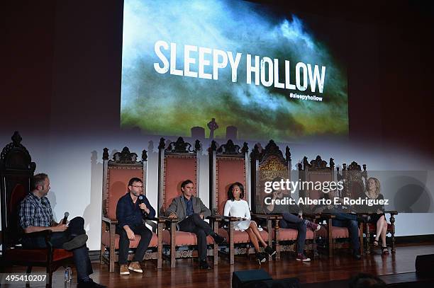 Moderator, executive producers Mark Goffman, Roberto Orci, actress Nicole Beharie, actor Tom Mison, executive producers Len Wiseman and Heather Kadin...