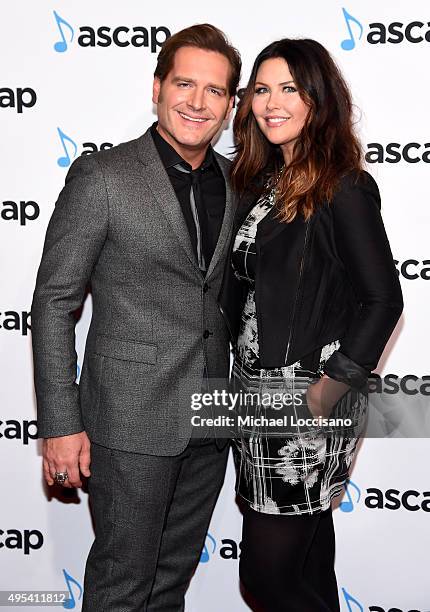 Singer-songwriter Jerrod Niemann and Morgan Petek attend the 53rd annual ASCAP Country Music awards at the Omni Hotel on November 2, 2015 in...