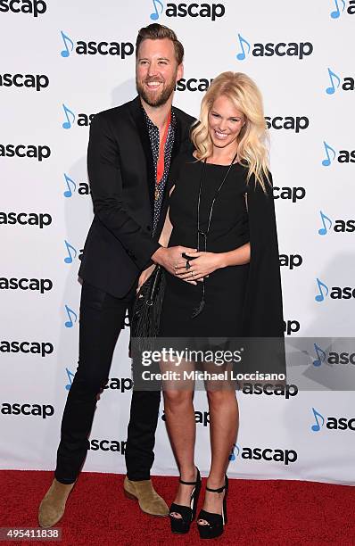 Singer-songwriter Charles Kelley of Lady Antebellum and Cassie McConnell attend the 53rd annual ASCAP Country Music awards at the Omni Hotel on...